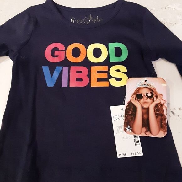 Freestyle and Member's Mark Shorts Set,‎ Good Vibes sz 3T - Picture 2 of 4